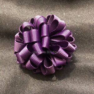 Plum 2 1/2" Loopy Bow   4B2119  Handmade NWT Boutique